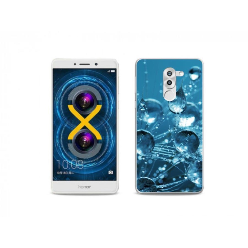 Gelové pouzdro mmCase na mobil Honor 6X - kapky vody
