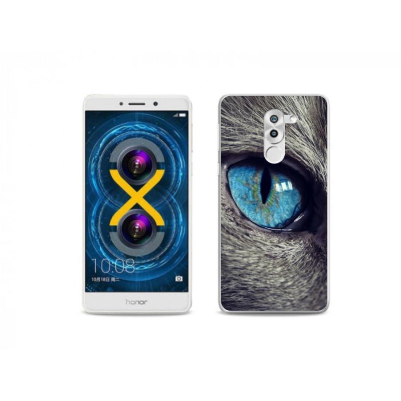 Gelové pouzdro mmCase na mobil Honor 6X - modré kočičí oko