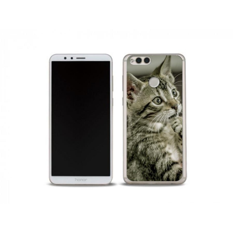 Gelové pouzdro mmCase na mobil Honor 7X - roztomilá kočka