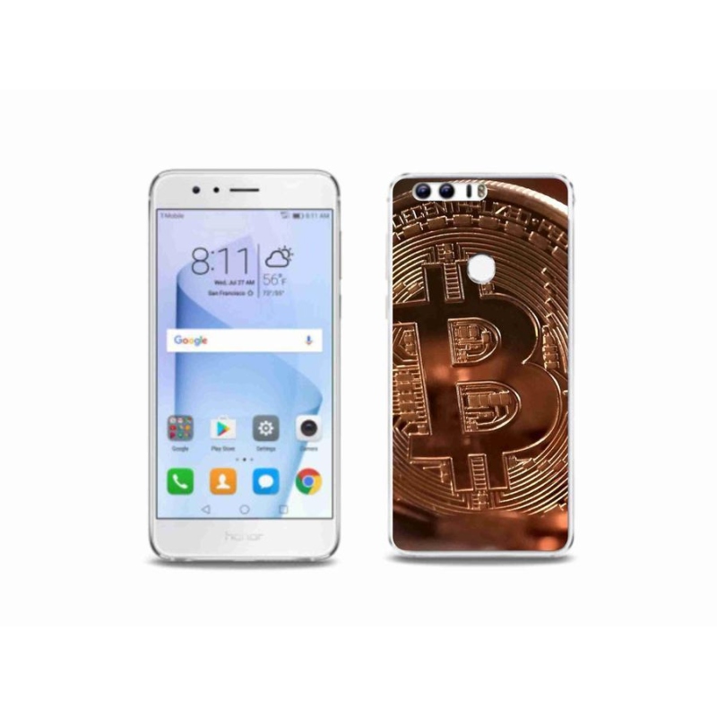 Gelové pouzdro mmCase na mobil Honor 8 - bitcoin