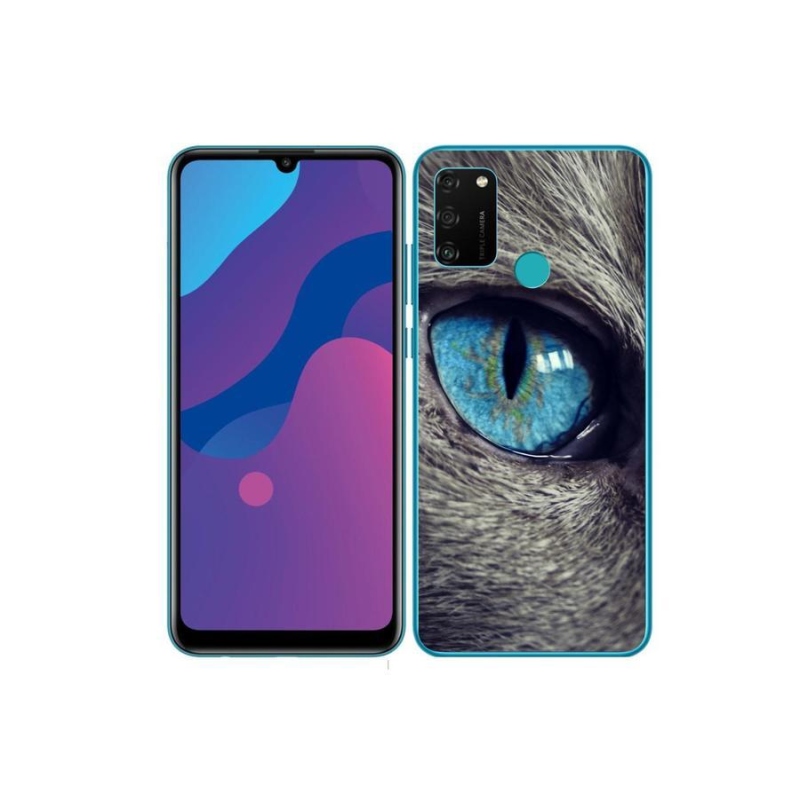 Gelové pouzdro mmCase na mobil Honor 9A - modré kočičí oko