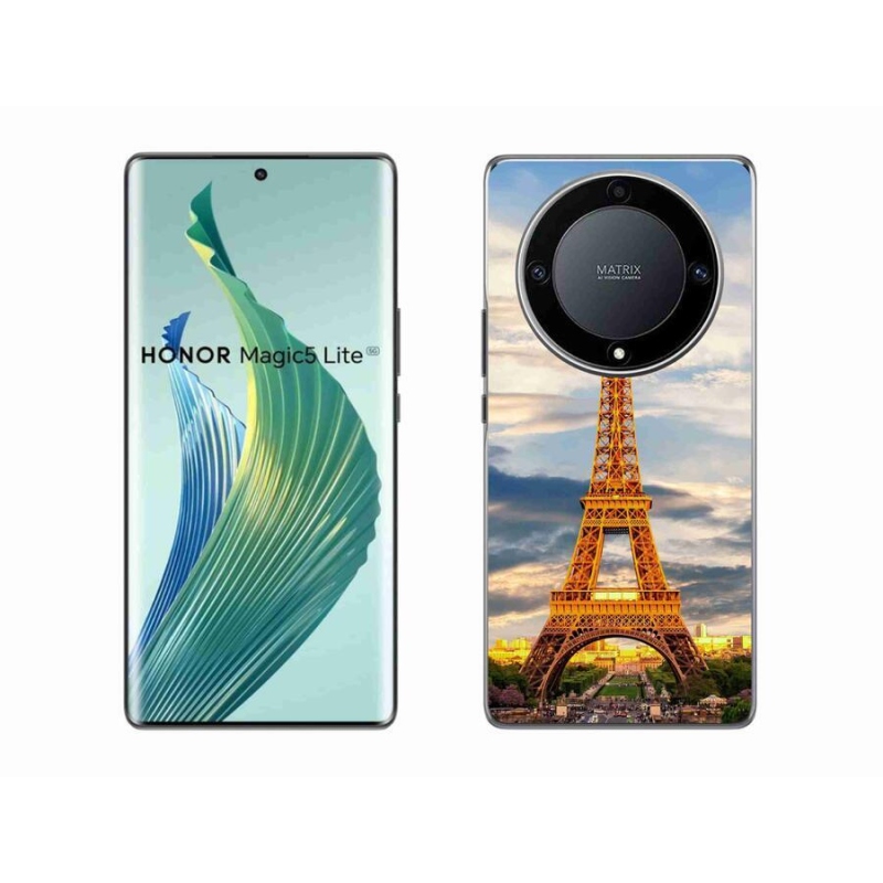 Gelové pouzdro mmCase na mobil Honor Magic 5 Lite 5G - eiffelova věž 3