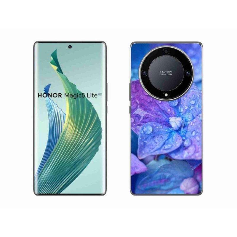 Gelové pouzdro mmCase na mobil Honor Magic 5 Lite 5G - fialový květ