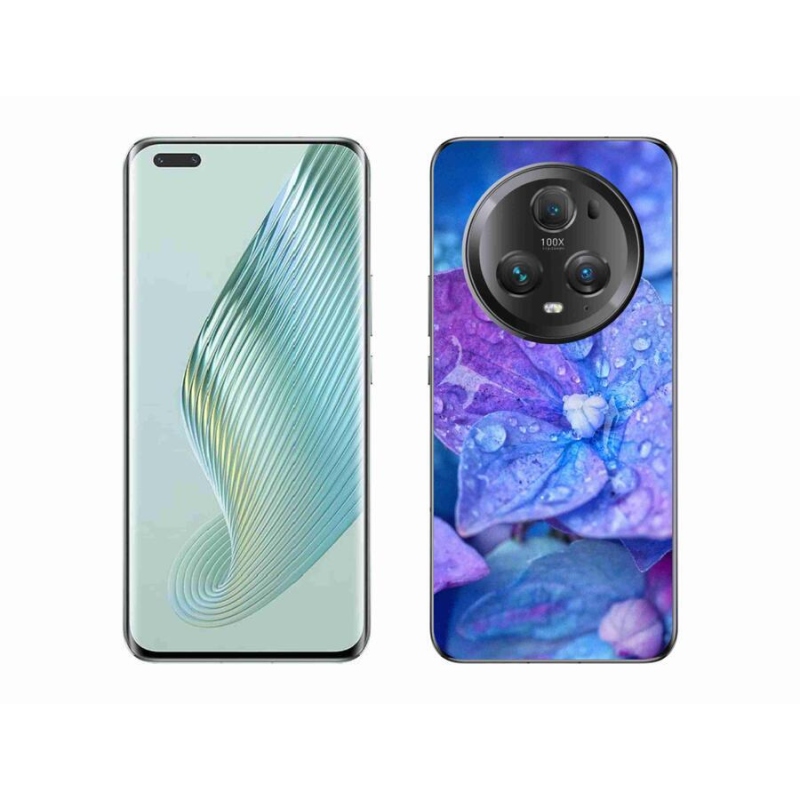 Gelové pouzdro mmCase na mobil Honor Magic 5 Pro 5G - fialový květ