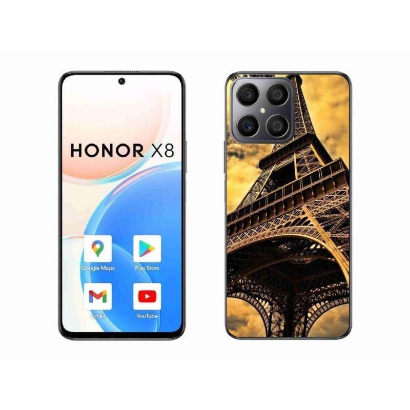 Gelové pouzdro mmCase na mobil Honor X8 4G - eiffelova věž