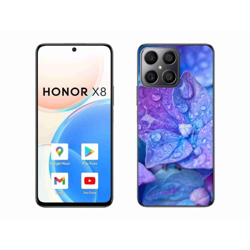 Gelové pouzdro mmCase na mobil Honor X8 4G - fialový květ