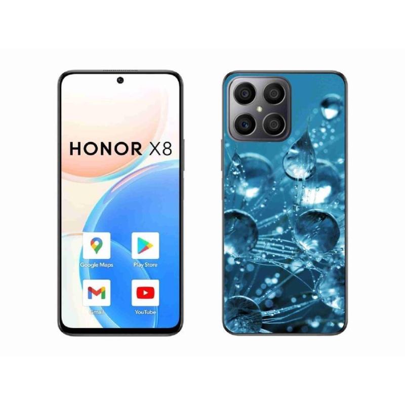 Gelové pouzdro mmCase na mobil Honor X8 4G - kapky vody