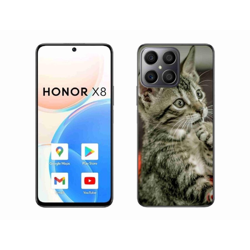 Gelové pouzdro mmCase na mobil Honor X8 4G - roztomilá kočka