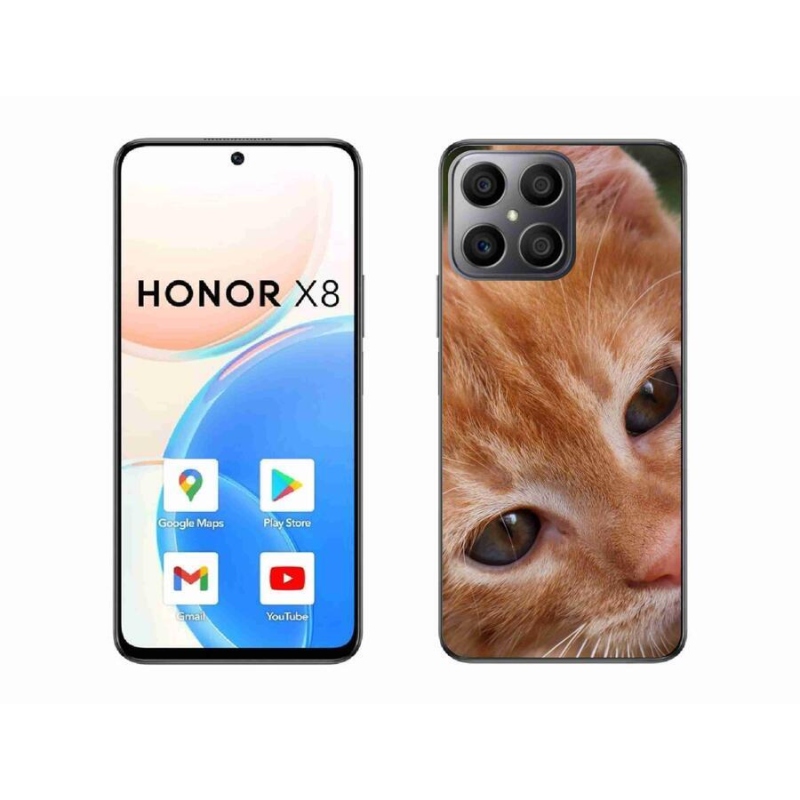 Gelové pouzdro mmCase na mobil Honor X8 4G - zrzavé kotě