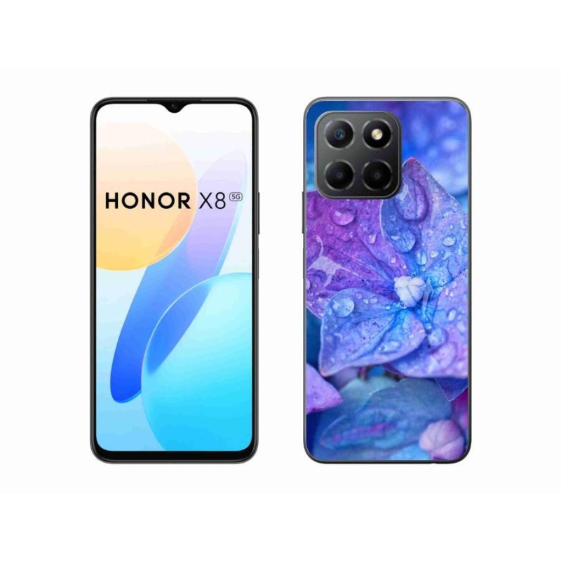 Gelové pouzdro mmCase na mobil Honor X8 5G/Honor 70 Lite 5G - fialový květ