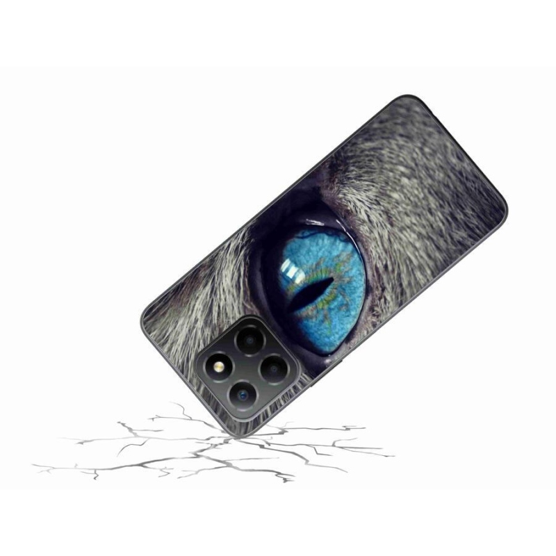 Gelové pouzdro mmCase na mobil Honor X8 5G/Honor 70 Lite 5G - modré kočičí oko