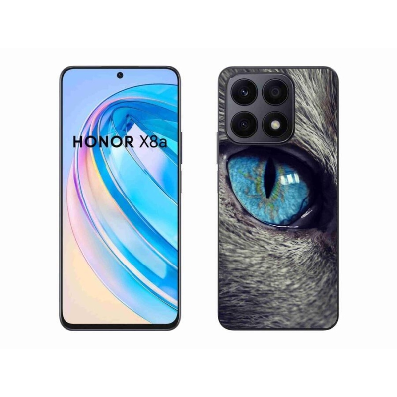 Gelové pouzdro mmCase na mobil Honor X8a - modré kočičí oko