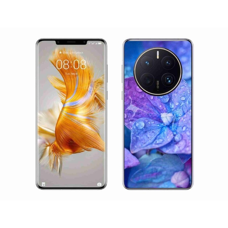 Gelové pouzdro mmCase na mobil Huawei Mate 50 Pro - fialový květ
