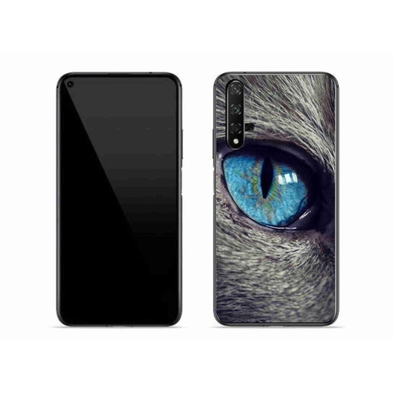Gelové pouzdro mmCase na mobil Huawei Nova 5T - modré kočičí oko