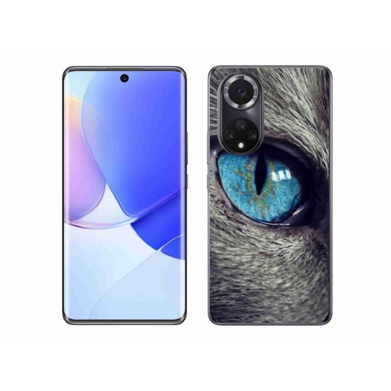 Gelové pouzdro mmCase na mobil Huawei Nova 9 - modré kočičí oko