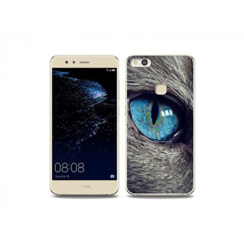 Gelové pouzdro mmCase na mobil Huawei P10 Lite - modré kočičí oko