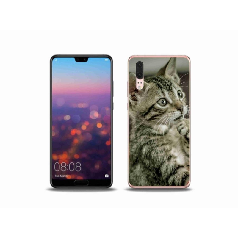 Gelové pouzdro mmCase na mobil Huawei P20 - roztomilá kočka