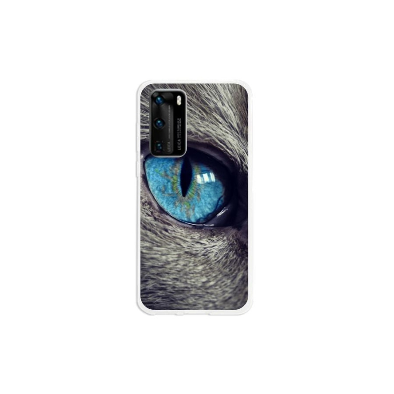 Gelové pouzdro mmCase na mobil Huawei P40 - modré kočičí oko