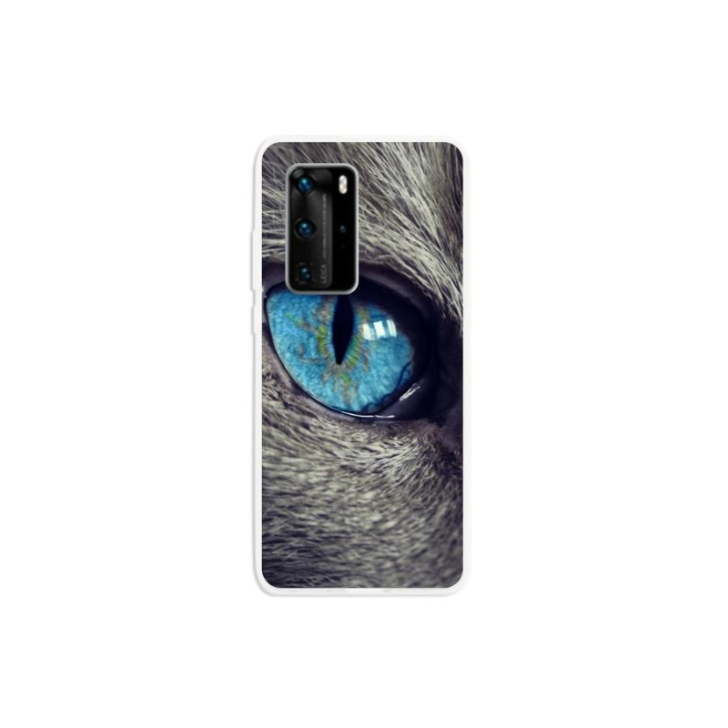 Gelové pouzdro mmCase na mobil Huawei P40 Pro - modré kočičí oko