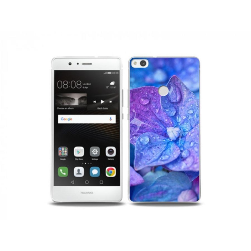 Gelové pouzdro mmCase na mobil Huawei P9 Lite (2017) - fialový květ