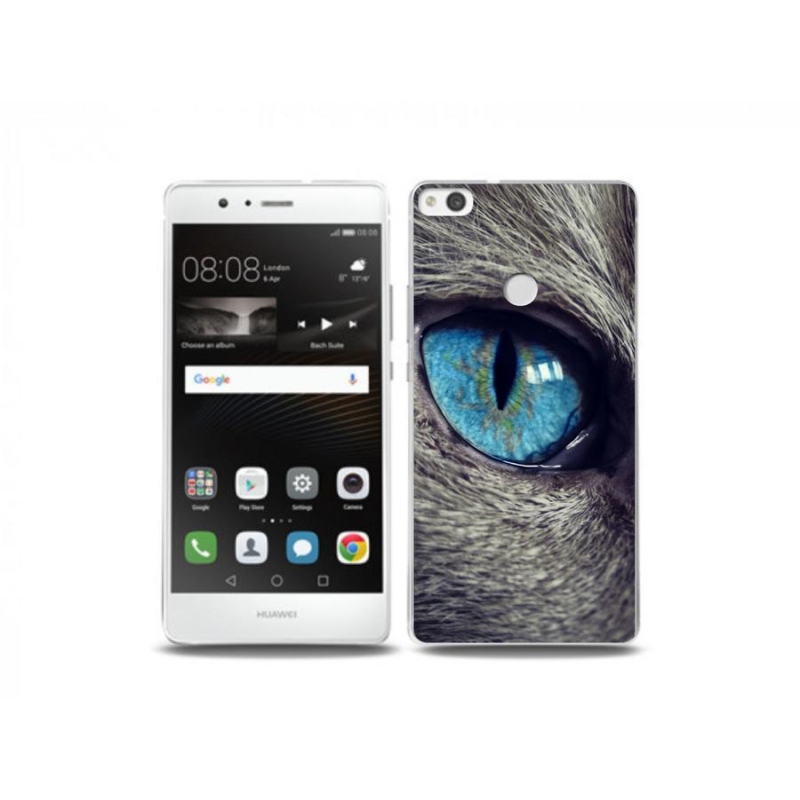 Gelové pouzdro mmCase na mobil Huawei P9 Lite (2017) - modré kočičí oko
