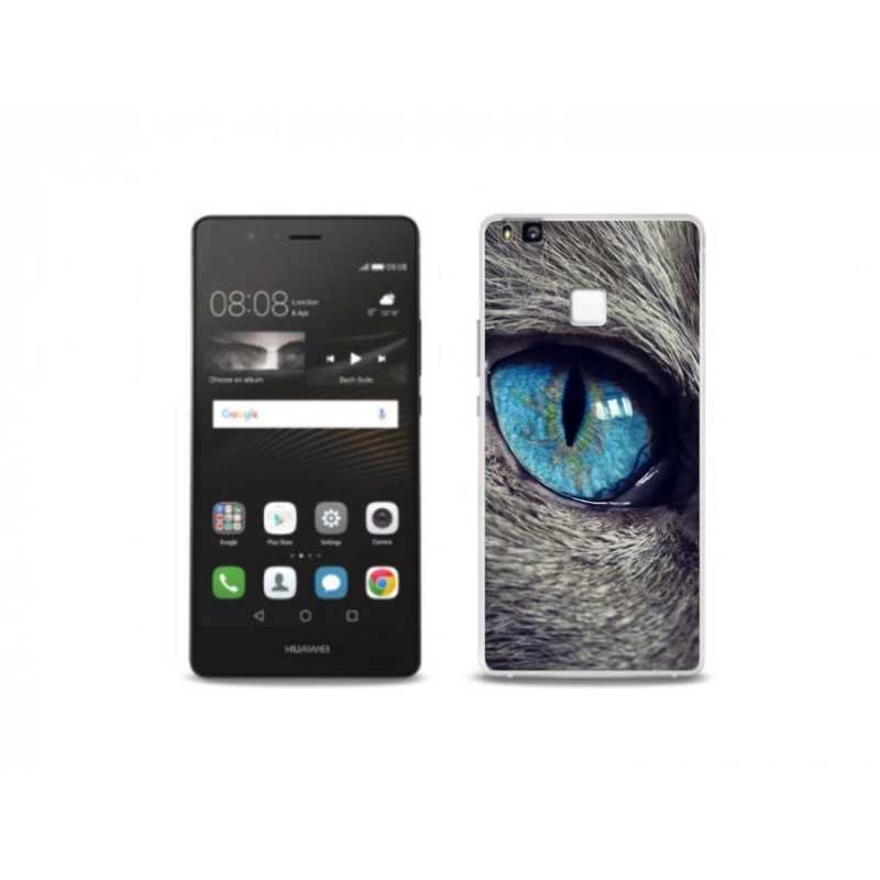 Gelové pouzdro mmCase na mobil Huawei P9 Lite - modré kočičí oko