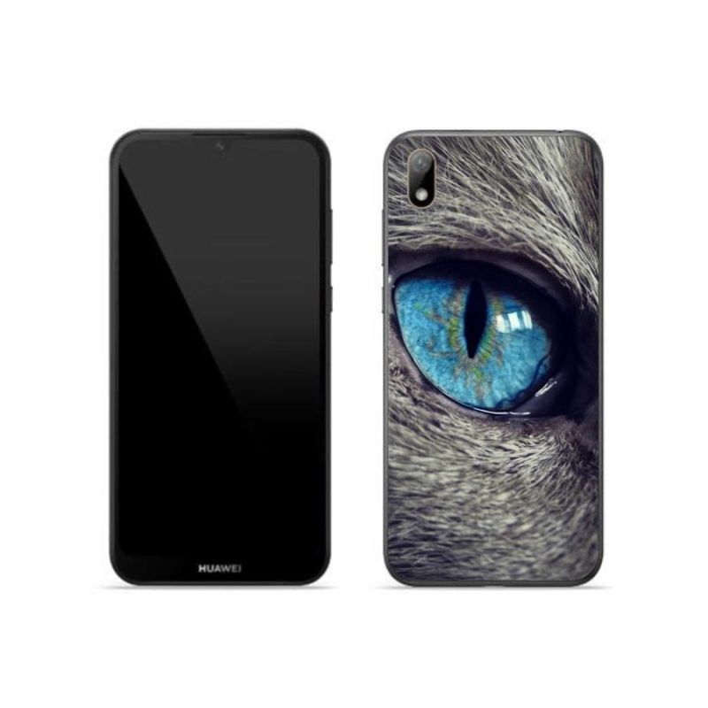 Gelové pouzdro mmCase na mobil Huawei Y5 (2019) - modré kočičí oko