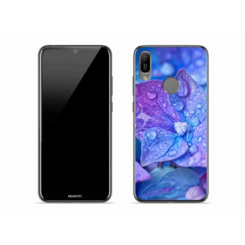Gelové pouzdro mmCase na mobil Huawei Y6 (2019) - fialový květ