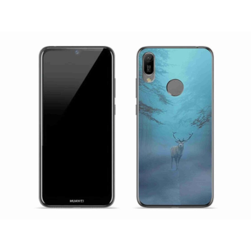 Gelové pouzdro mmCase na mobil Huawei Y6 (2019) - jelen v mlze