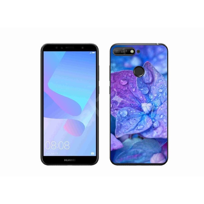 Gelové pouzdro mmCase na mobil Huawei Y6 Prime 2018 - fialový květ