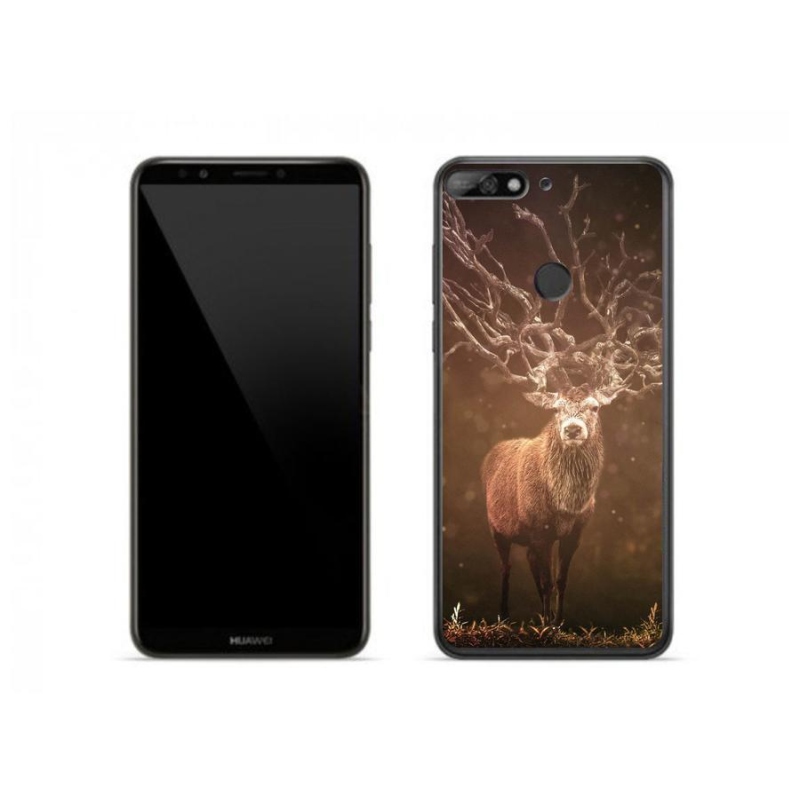 Gelové pouzdro mmCase na mobil Huawei Y7 (2018) - jelen v záři