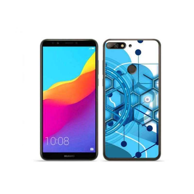 Gelové pouzdro mmCase na mobil Huawei Y7 Prime (2018) - abstraktní vzor 2
