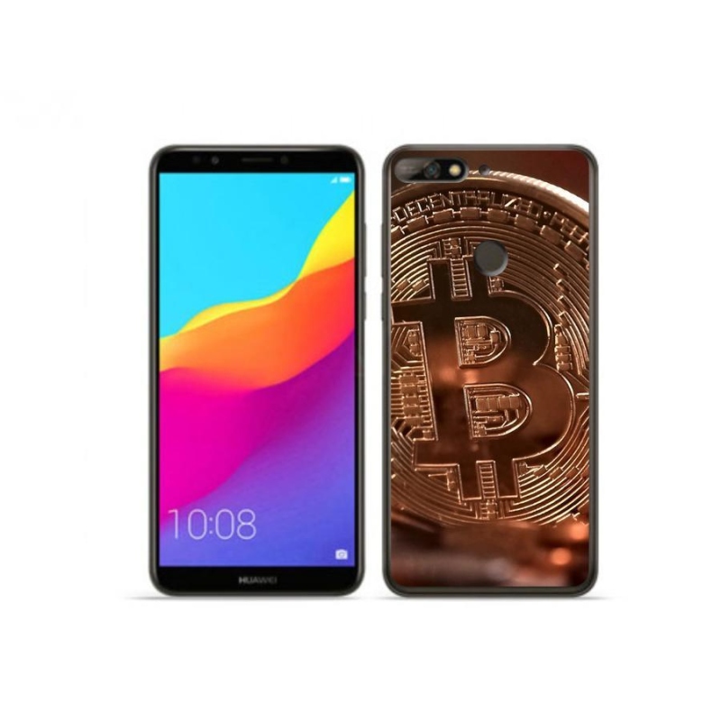Gelové pouzdro mmCase na mobil Huawei Y7 Prime (2018) - bitcoin