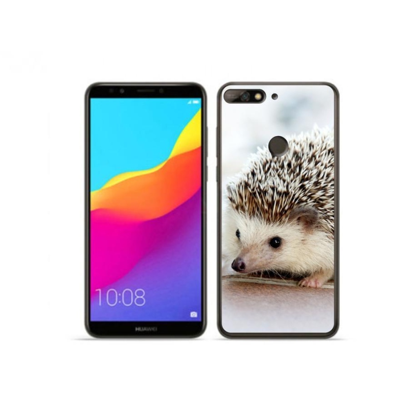 Gelové pouzdro mmCase na mobil Huawei Y7 Prime (2018) - ježek