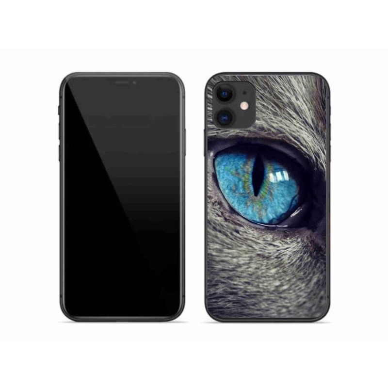 Gelové pouzdro mmCase na mobil iPhone 11 - modré kočičí oko