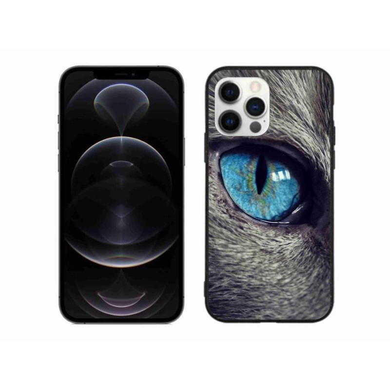 Gelové pouzdro mmCase na mobil iPhone 12 Pro Max - modré kočičí oko