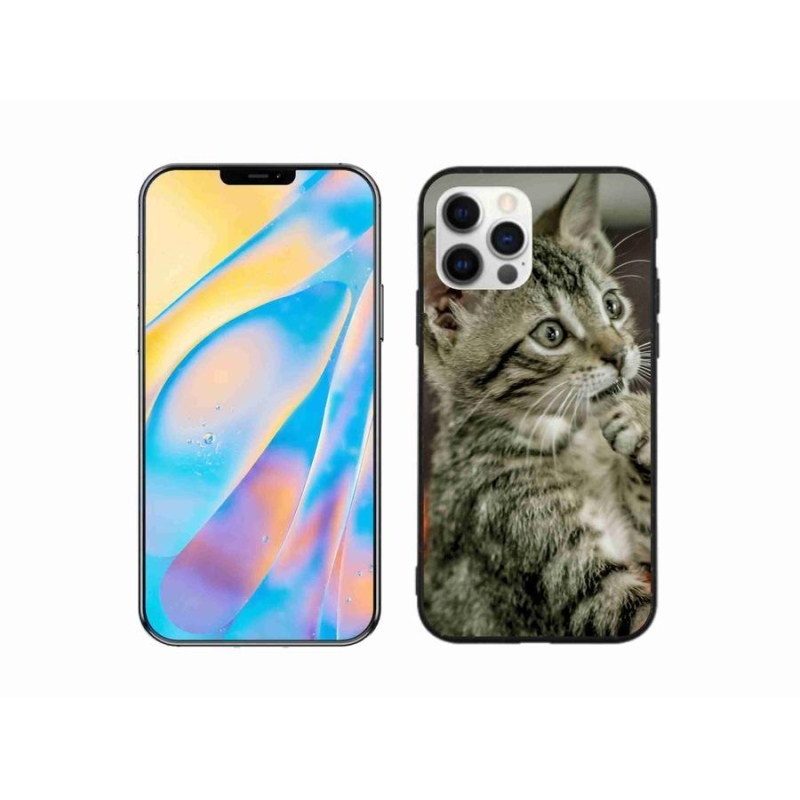Gelové pouzdro mmCase na mobil iPhone 12 Pro - roztomilá kočka