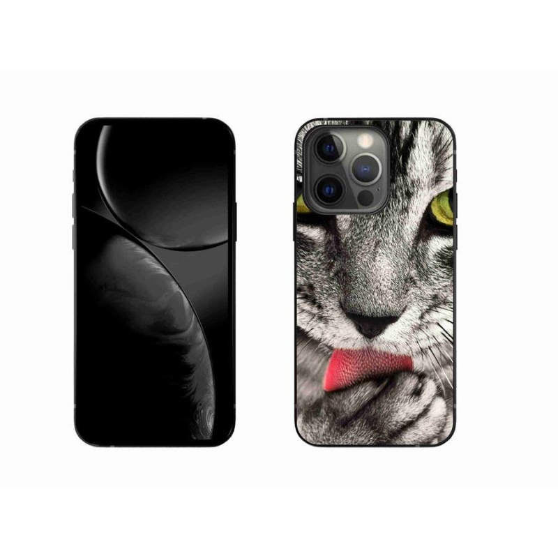 Gelové pouzdro mmCase na mobil iPhone 13 Pro 6.1 - zelené kočičí oči
