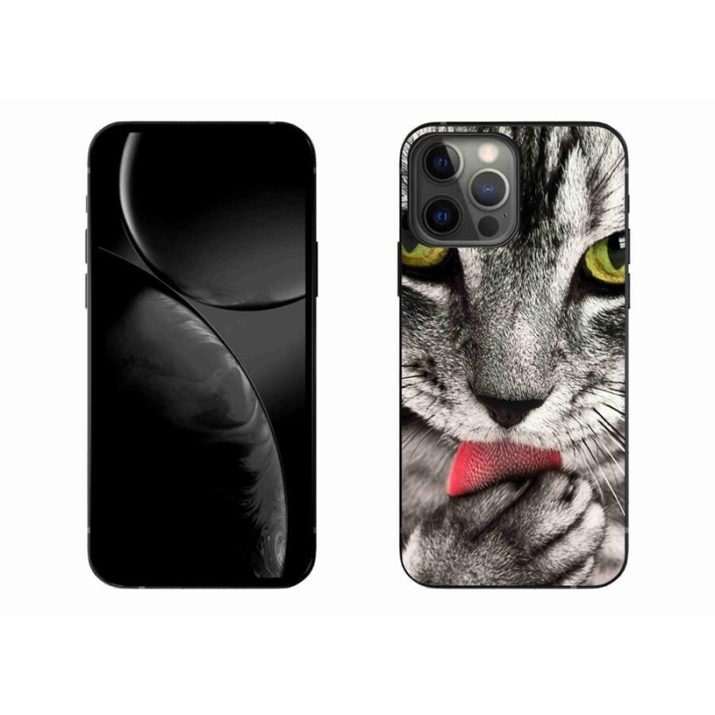 Gelové pouzdro mmCase na mobil iPhone 13 Pro Max 6.7 - zelené kočičí oči