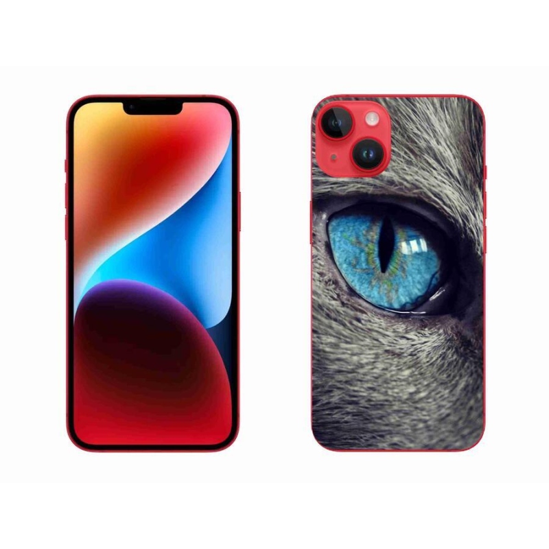 Gelové pouzdro mmCase na mobil iPhone 14 Plus - modré kočičí oko