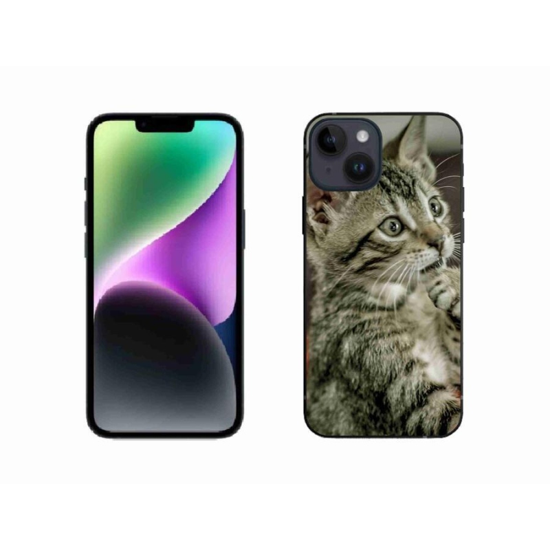 Gelové pouzdro mmCase na mobil iPhone 14 - roztomilá kočka