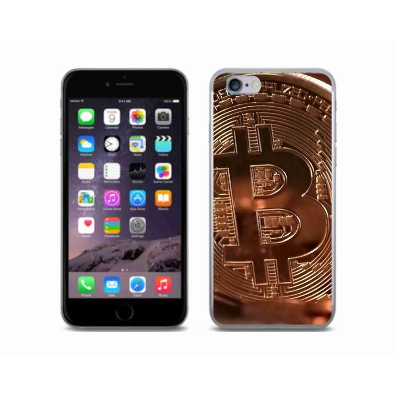 Gelové pouzdro mmCase na mobil iPhone 6/6S - bitcoin