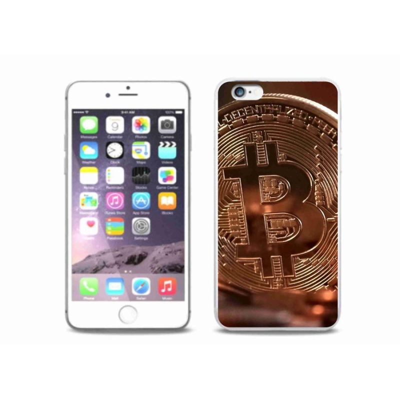 Gelové pouzdro mmCase na mobil iPhone 6/6S Plus - bitcoin