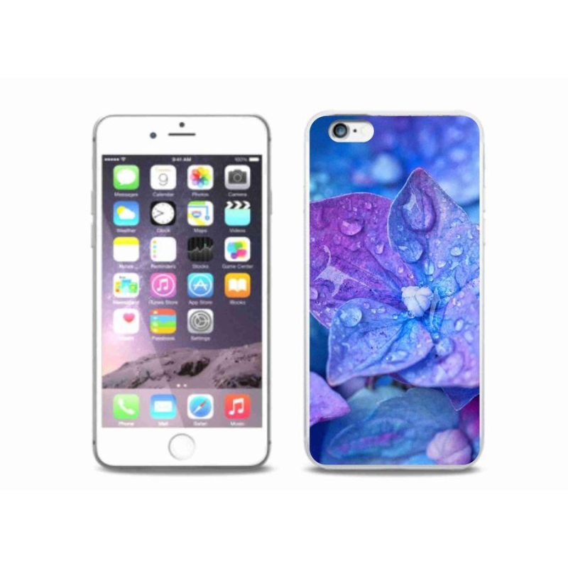 Gelové pouzdro mmCase na mobil iPhone 6/6S Plus - fialový květ