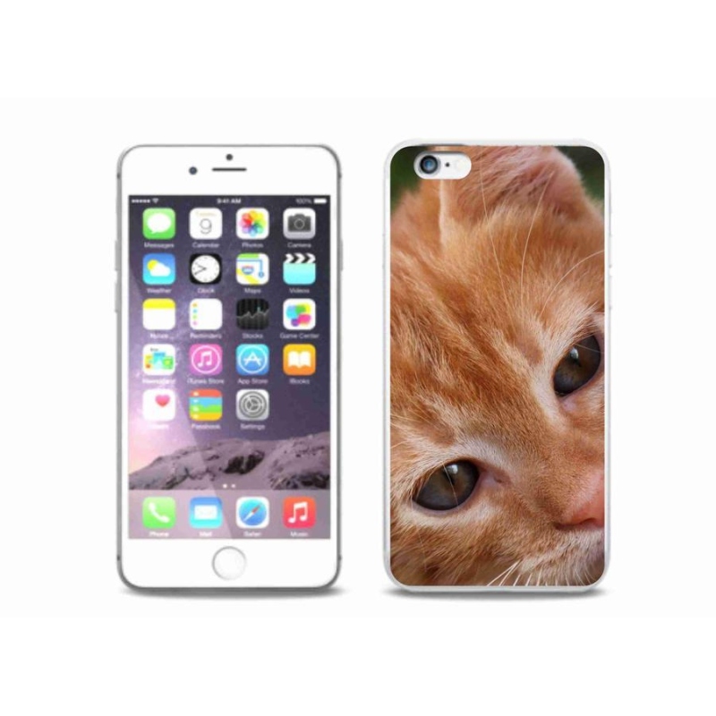 Gelové pouzdro mmCase na mobil iPhone 6/6S Plus - zrzavé kotě
