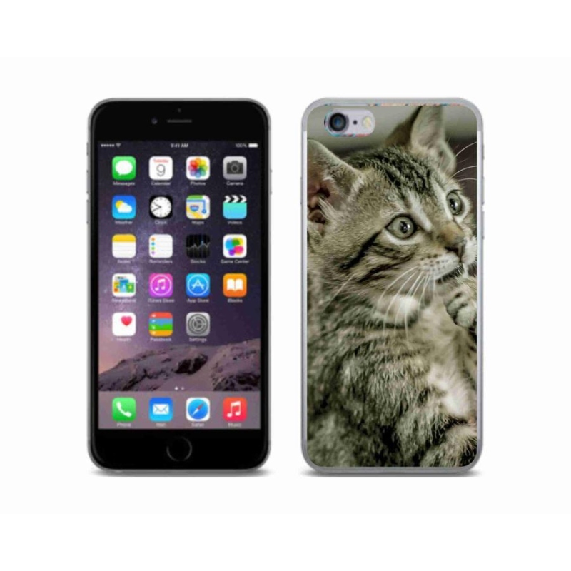 Gelové pouzdro mmCase na mobil iPhone 6/6S - roztomilá kočka
