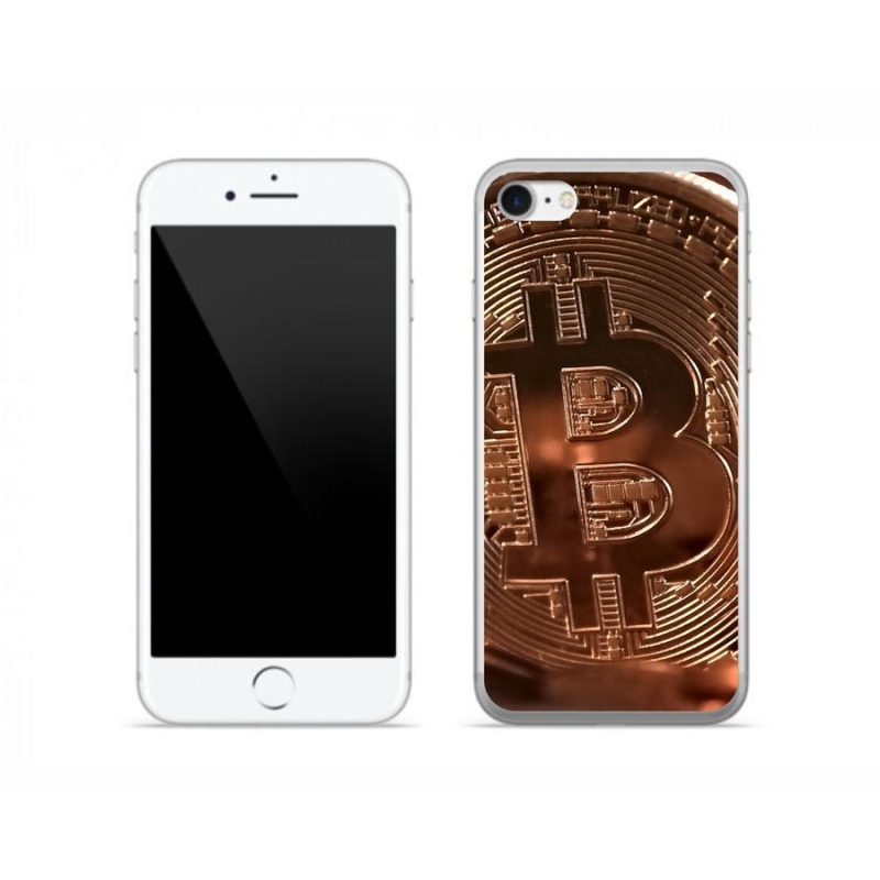 Gelové pouzdro mmCase na mobil iPhone 7 - bitcoin