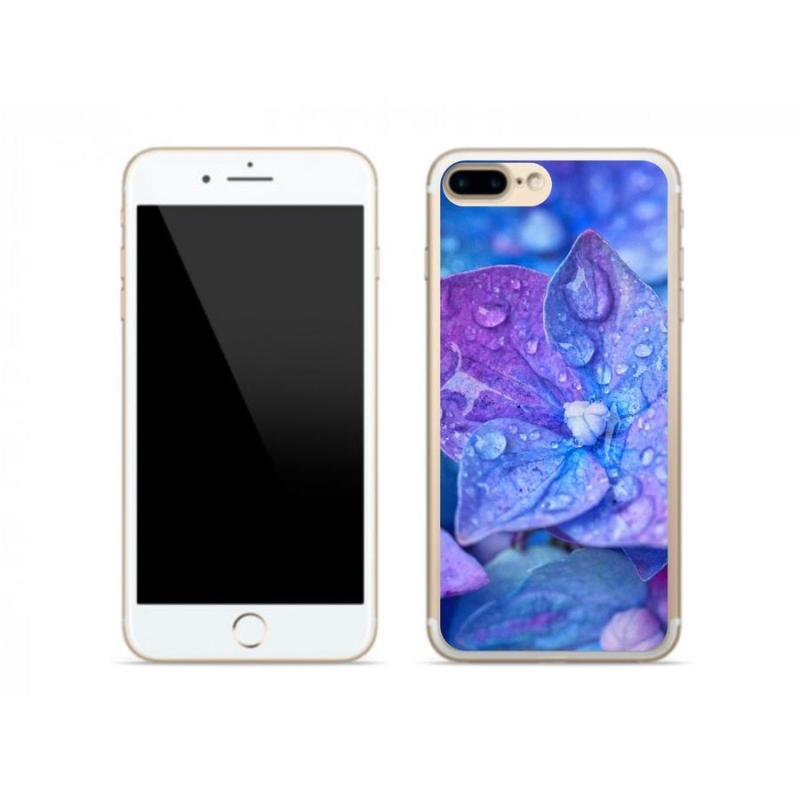 Gelové pouzdro mmCase na mobil iPhone 7 Plus - fialový květ