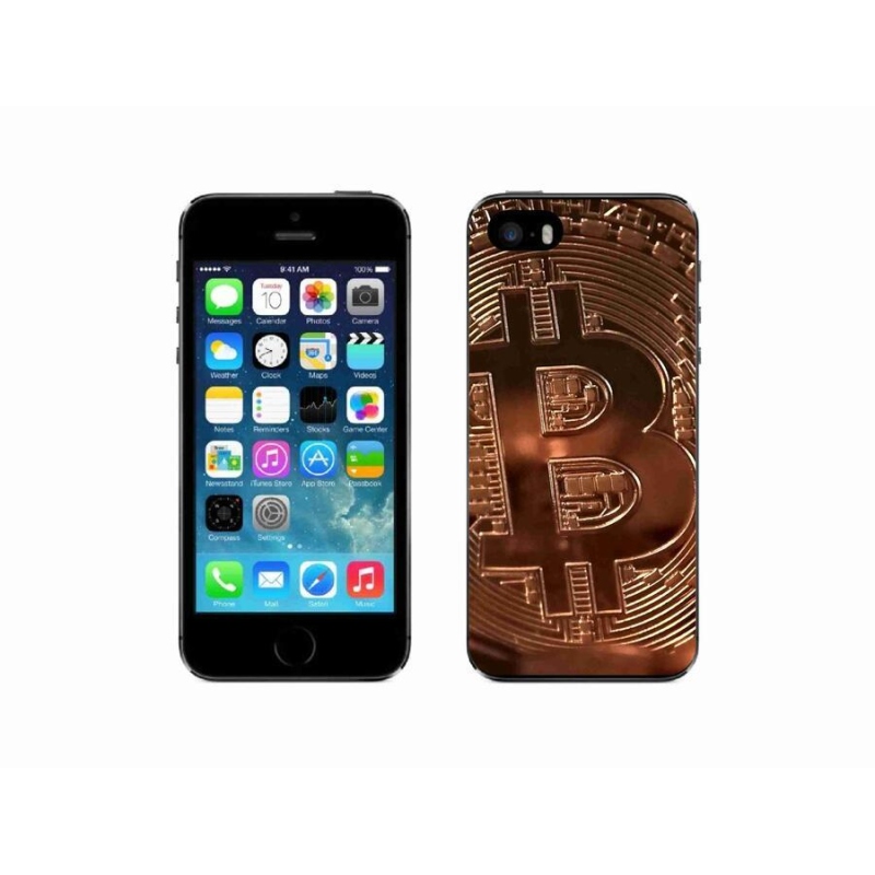 Gelové pouzdro mmCase na mobil iPhone SE (2016) - bitcoin