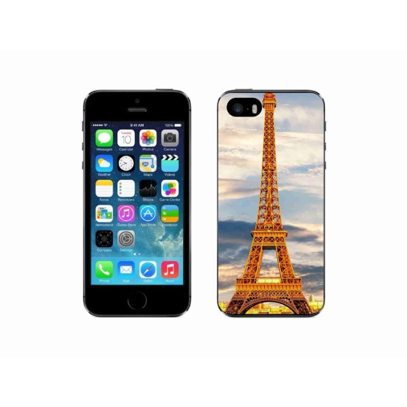 Gelové pouzdro mmCase na mobil iPhone SE (2016) - eiffelova věž 3